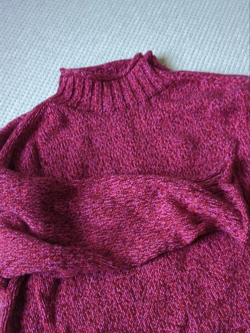 J. Crew Raspberry Pink Rollneck Sweater